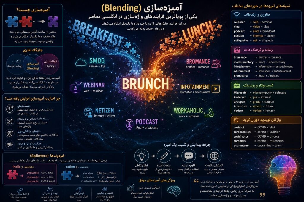 اینفوگرافی ساختواژه آمیزه